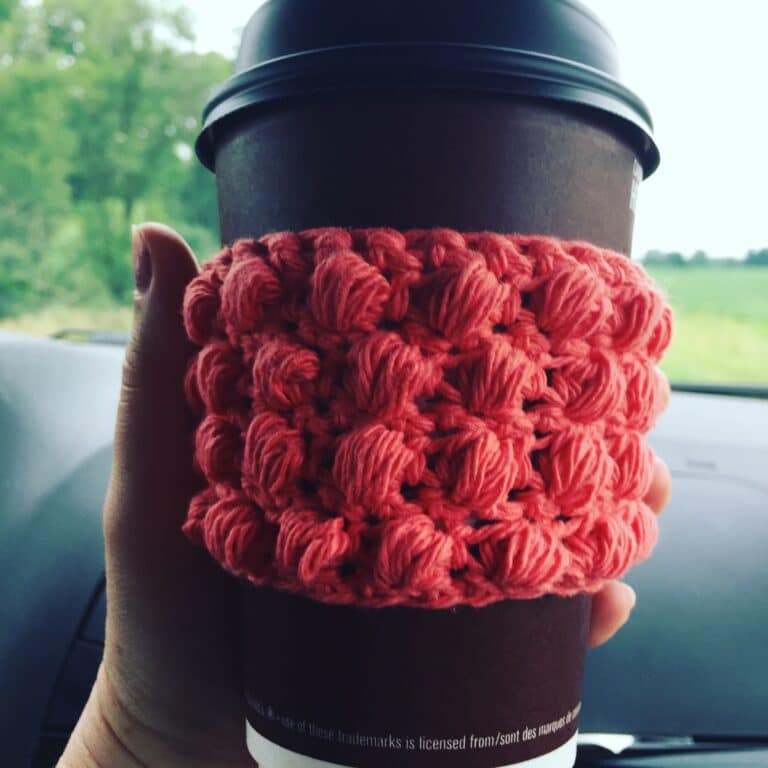 Get a Grip Cup Cozy – A Free Crochet Pattern