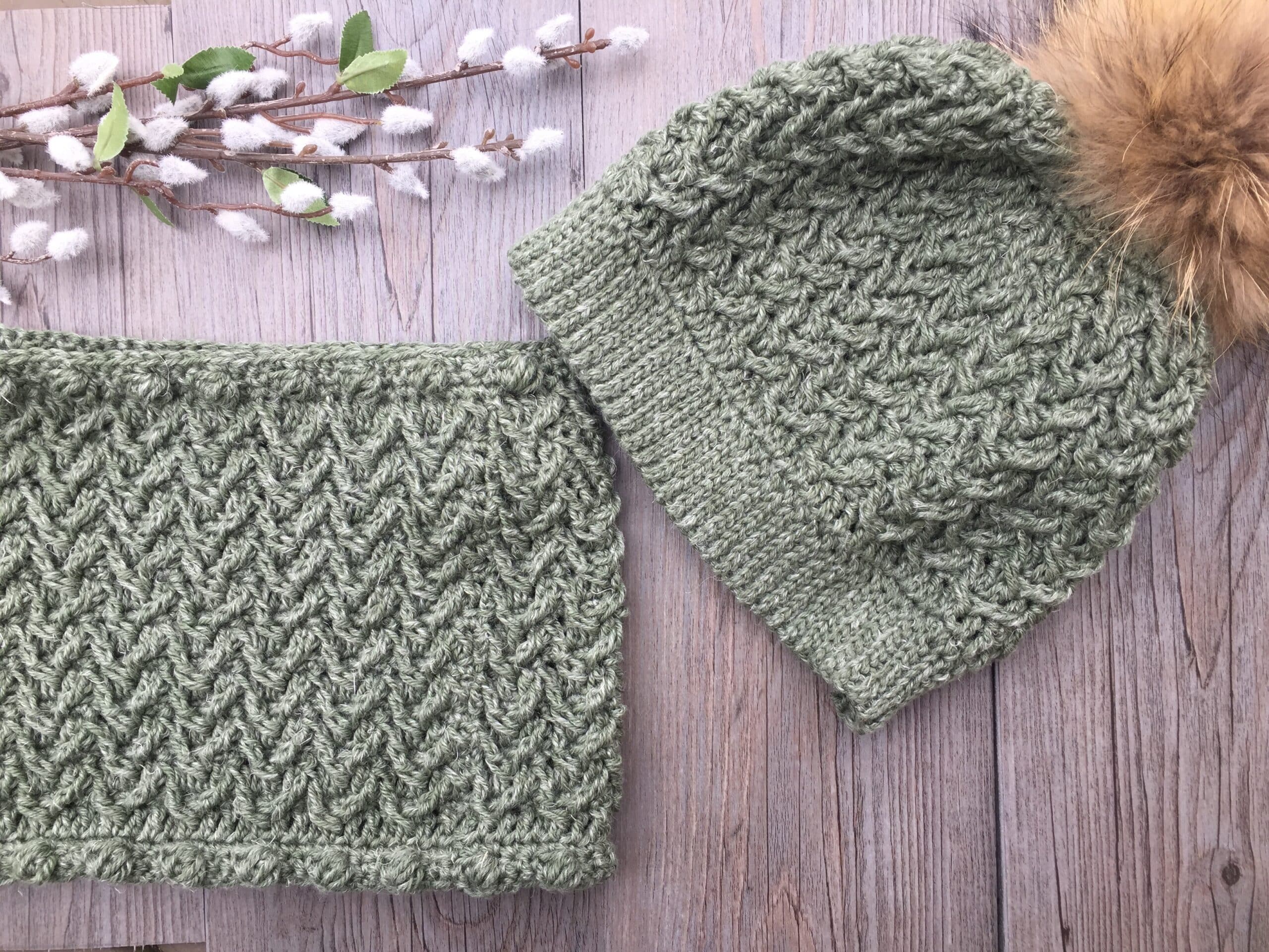 Textured Hat and Cowl