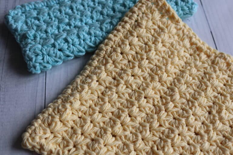 Daisy Stitch Crochet Washcloth Free Pattern