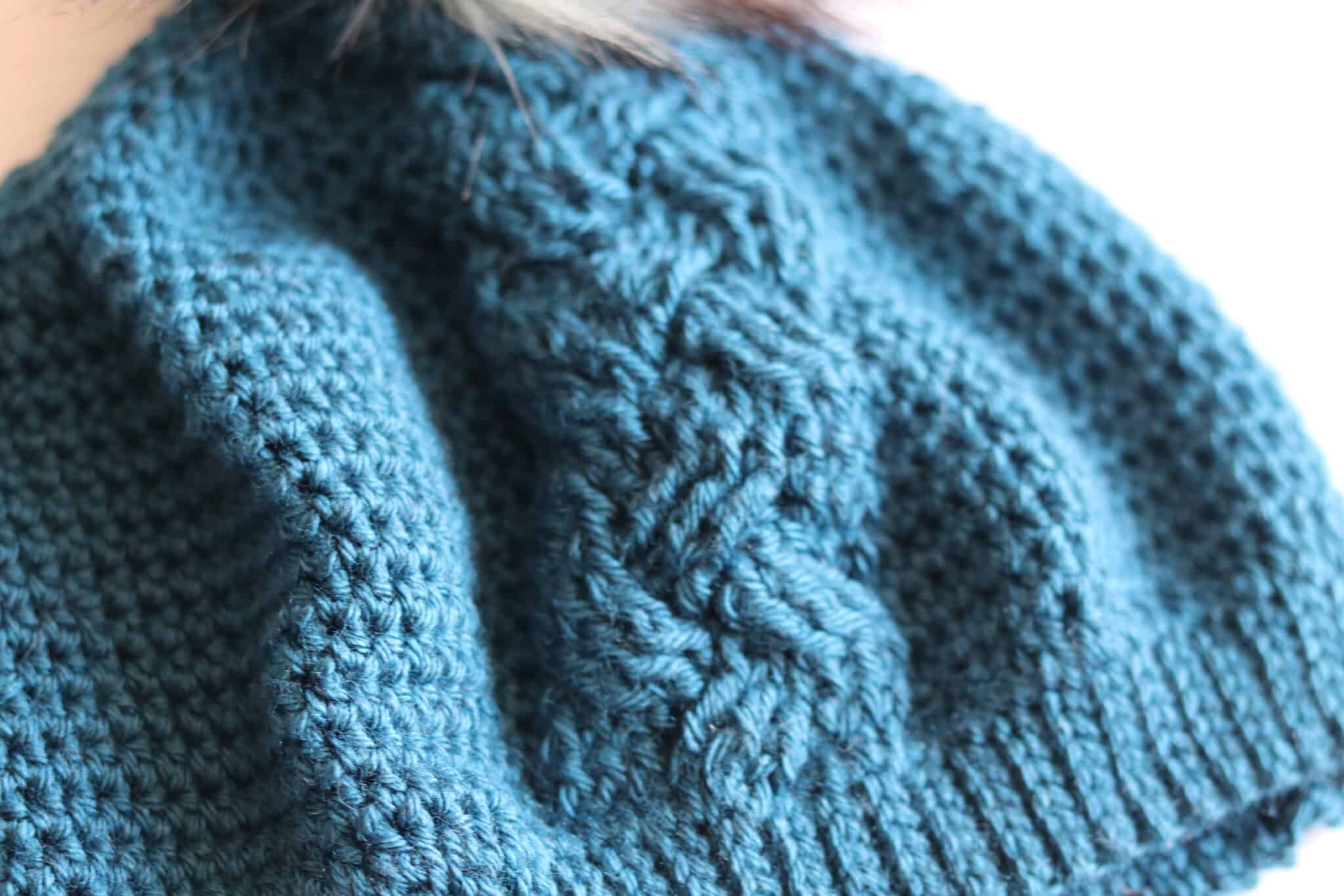 Braided Cable Slouch Hat Pattern | Rich Textures Crochet