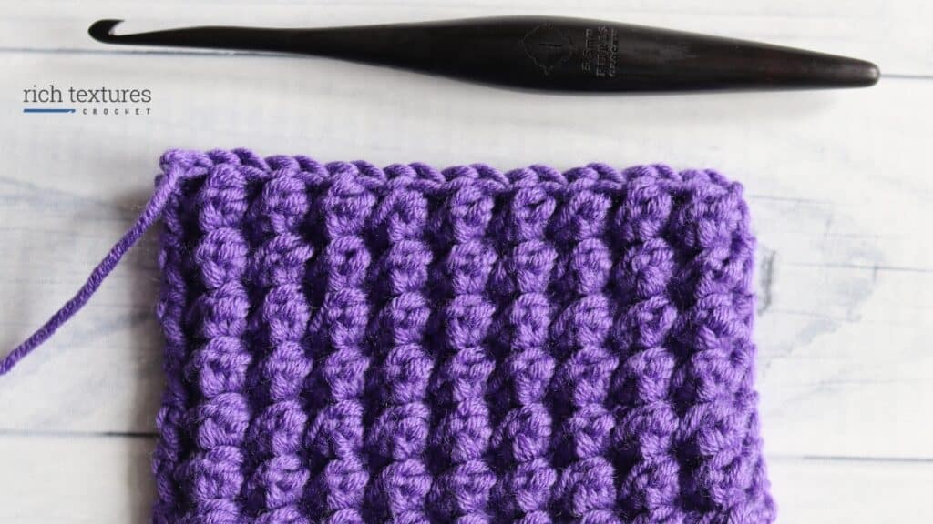 crochet textured stitch purple berry