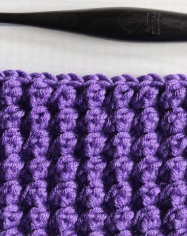 crochet textured stitch purple berry