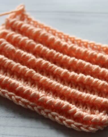 swatch of crochet corded ridge stitch