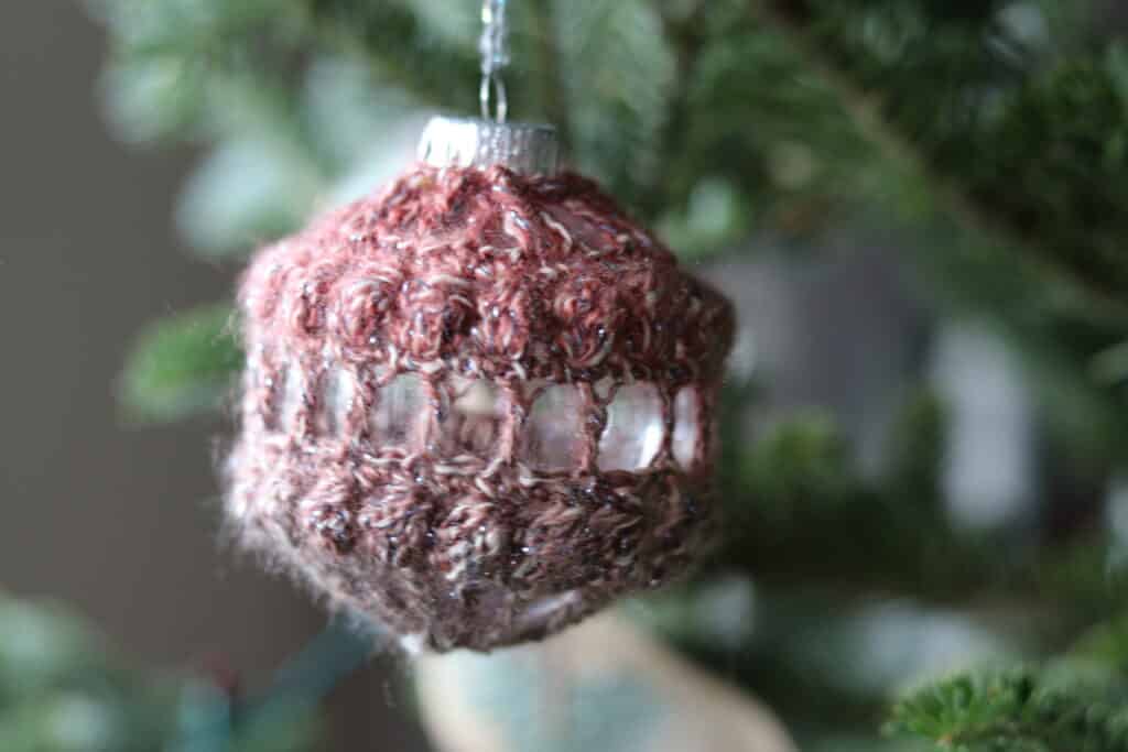 vintage looking crochet Christmas ornament
