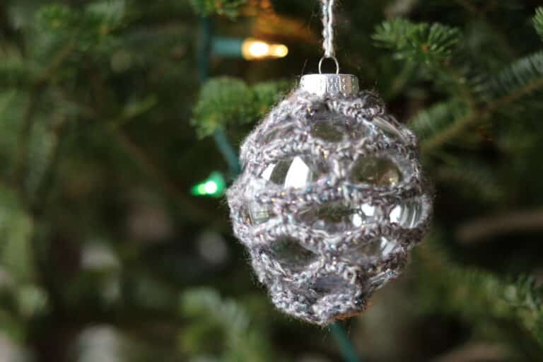 Honeycomb Crochet Christmas Ornament