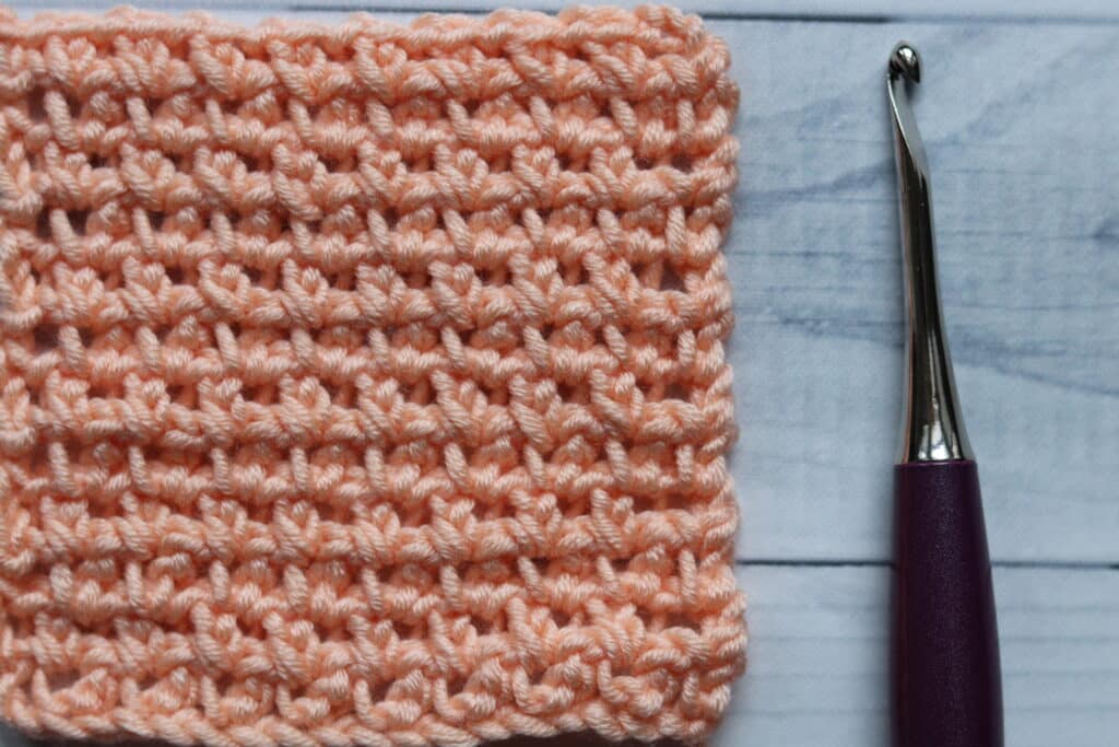 crochet pike stitch swatch
