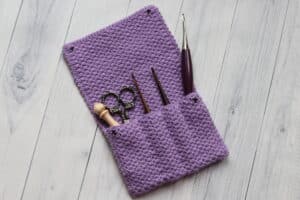 purple crochet hook case