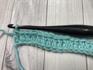 row one of the crochet silt stitch