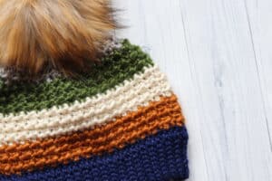 close up of the Terra Nova Crochet Beanie