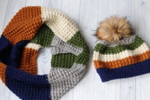 the terra nova beanie and crochet scarf