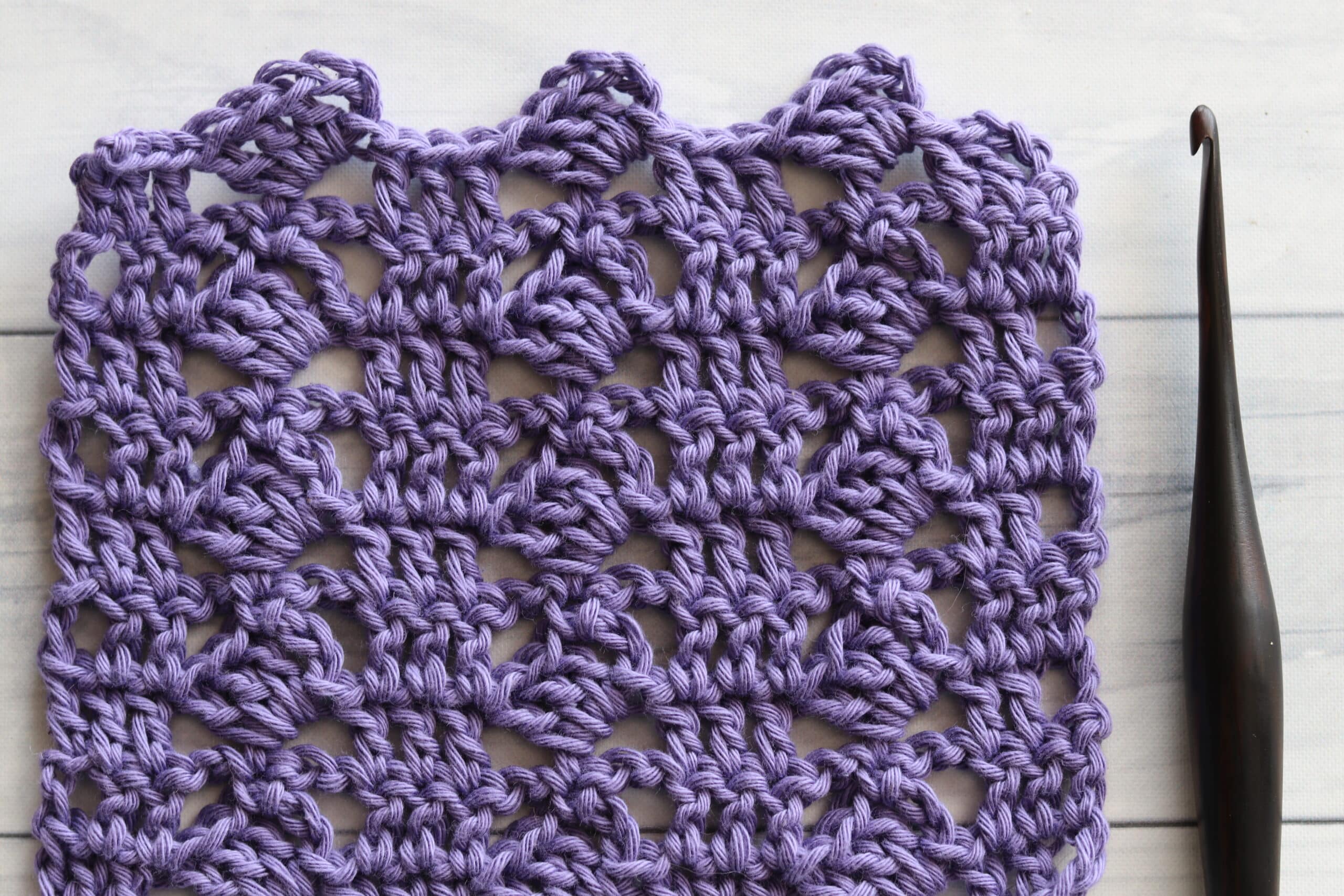 tilted rows crochet stitch