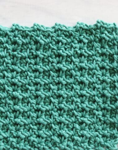 delicate shell stitch in green