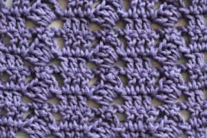 the tilted rows crochet stitch