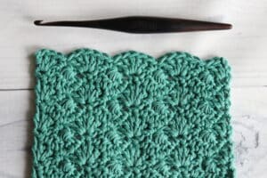 swatch of the interlocking crochet stitch