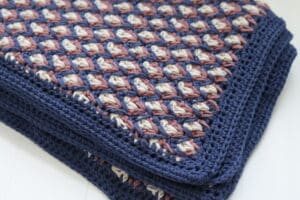 Crochet Blanket using the Nesting V Stitch