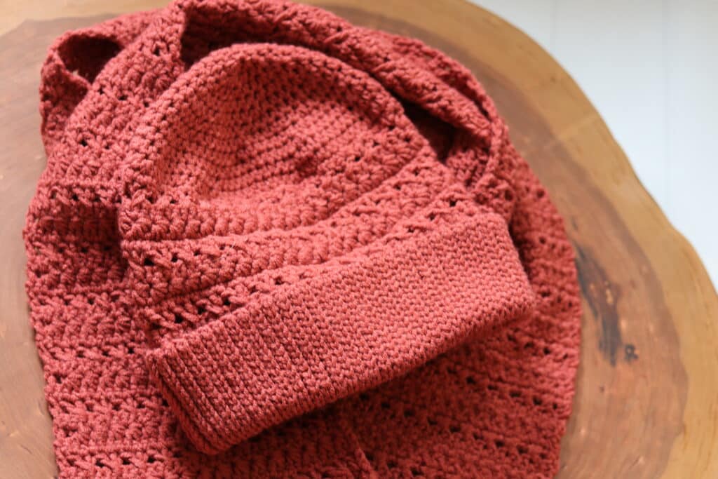 The crochet Star-Crossed Beanie and Scarf Set