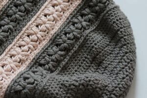 A Close up of the bottom of the crochet Jasmine Market Bag