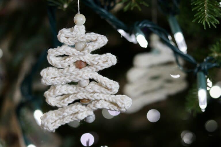 Ribbon Tree Ornament Crochet Pattern