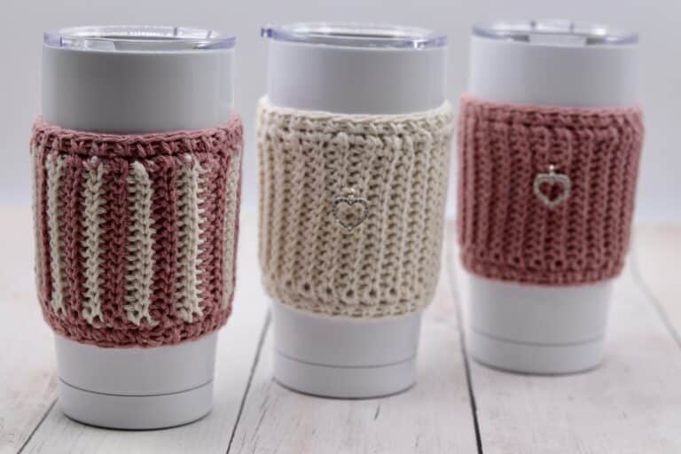 Hint of Love Cup Cozy Crochet Pattern
