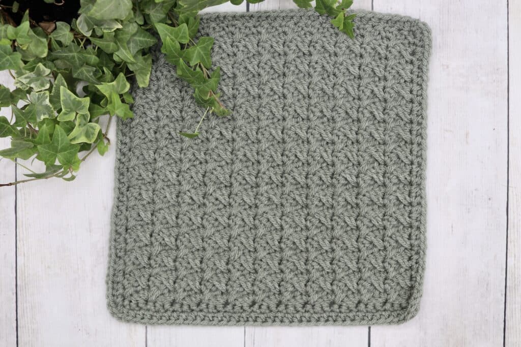 The spiked sedge stitch crochet pattern worked into an afghan square