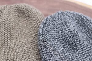 A close up of the top of the Classic Knit Look Crochet Beanie