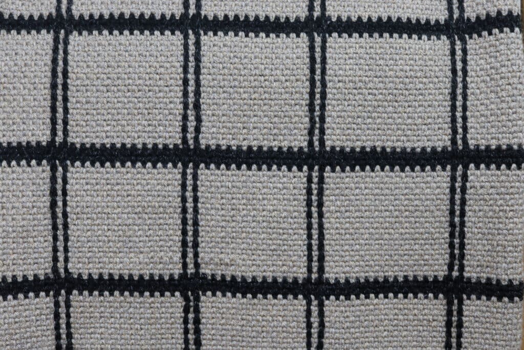 A close up of the checkered pattern in the Wicker Throw Crochet Pattern
