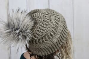 The back of the Windermere crochet hat