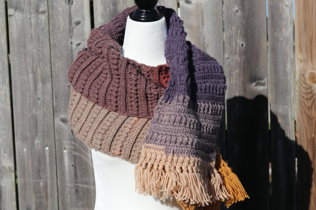 A textured crochet scarf pattern