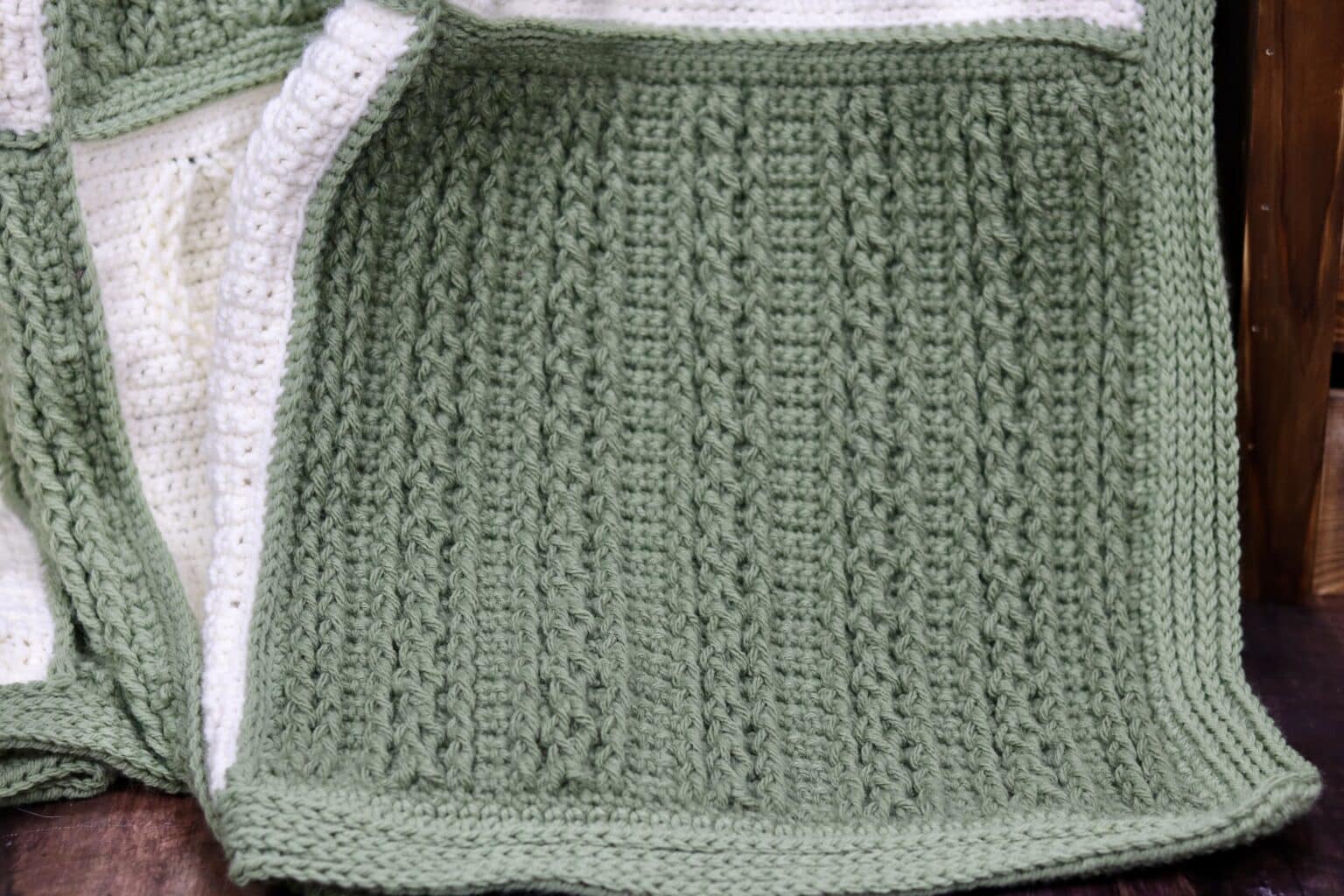 Narrow Cables Blanket Square Crochet Pattern | Rich Textures Crochet