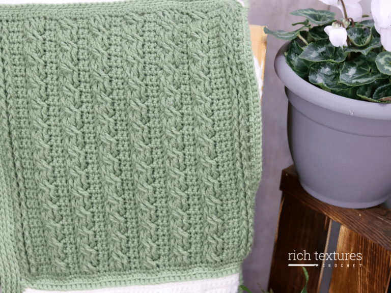 Rope Cables Blanket Square Crochet Pattern