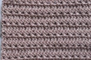 A swatch of the Crossed Lines Crochet Stitch