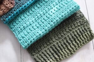 The stitches and ribbing in the crochet Dragon Scarf
